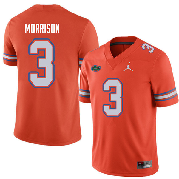 Jordan Brand Men #3 Antonio Morrison Florida Gators College Football Jerseys Sale-Orange - Click Image to Close